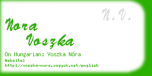 nora voszka business card